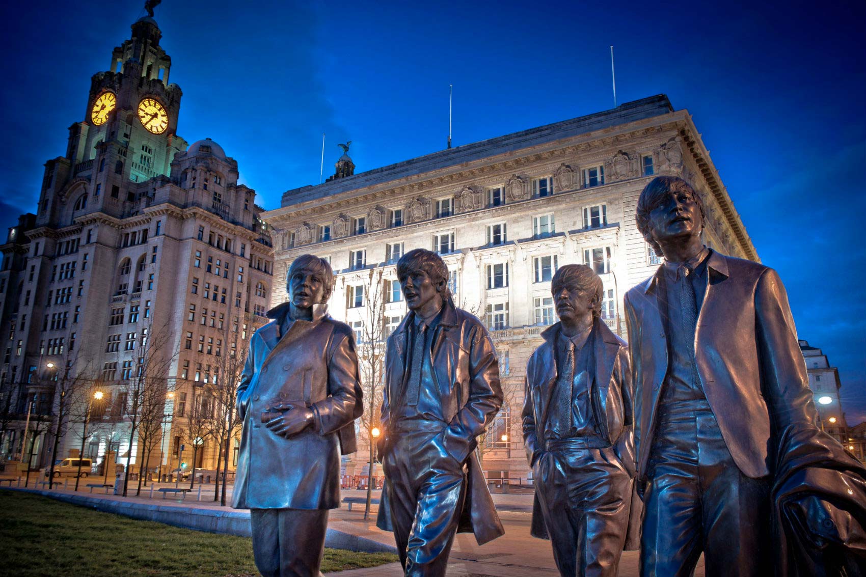 Pier Head and Beatles statues